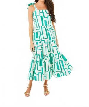 NEW HOLLY SHAE DESIGN graysen dress in jade geometric